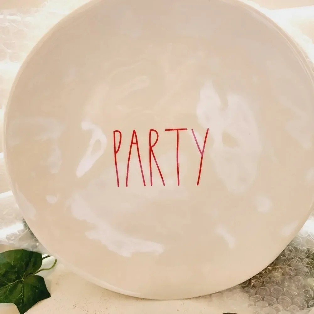RAE DUNN SET OF 4 NEW PARTY PLATES